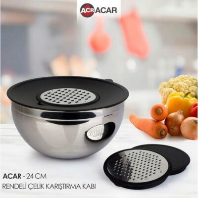 Acar "Karat" Rührschüssel mit Reibeaufsätze