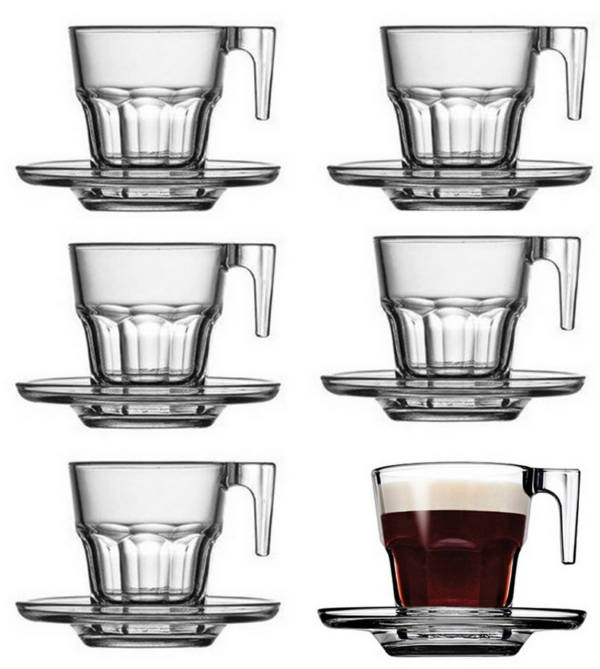 Pasabahce "Casablanca" Mokka-/Espressotassen Set – Bild 2