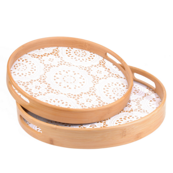 Mien "Dantel" Bambus Tablett Set – Bild 2