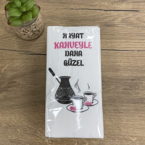 Motiv Servietten "Hayat Kahveyle Daha Güzel" – Bild 2
