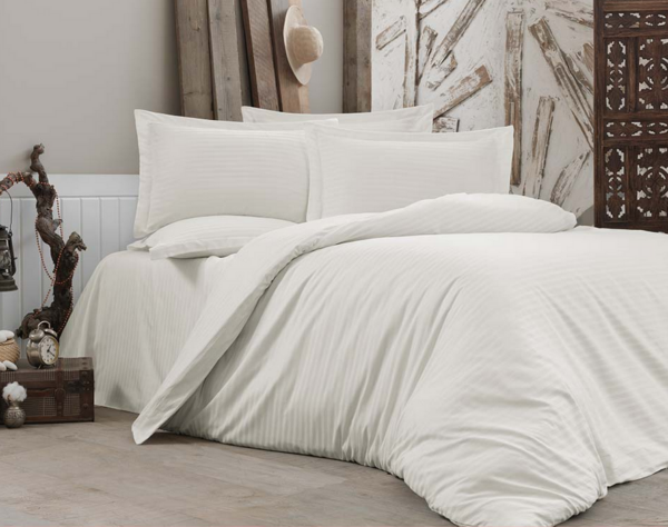 "Line" Bettwäsche Set Creme
