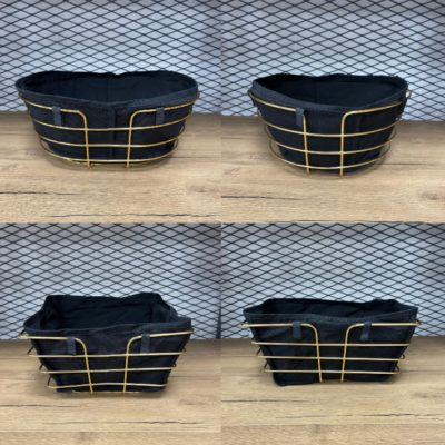 Brotkorb Schwarz/Gold