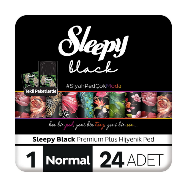 Sleepy Black "Premium Plus" Damenbinden Normal – Bild 2