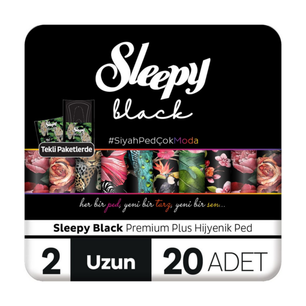 Sleepy Black "Premium Plus" Damenbinden Lang – Bild 2