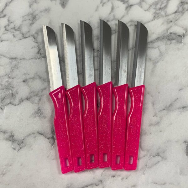 Solingen Obstmesser mit Sägeschliff Pink – Bild 2