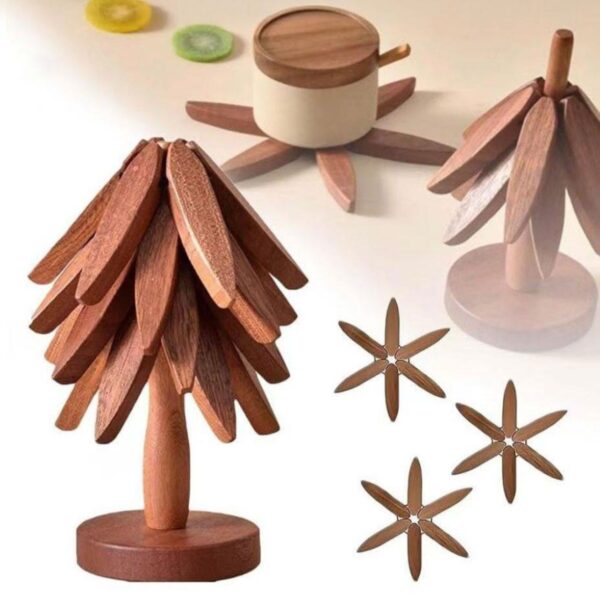 "Tree" Akazien Untersetzer-Set – Bild 2