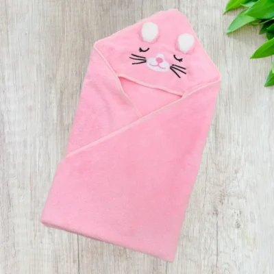 Baby Kapuzen-Badetuch "Katze"